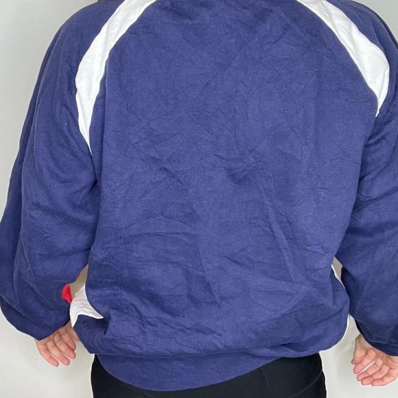 Vintage 90s Asics striped trackjacket zip up track sweater L - Picture 7 of 8